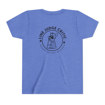 Kids Tennis Shirt – Funny Capybara Line Judge Tee – Double Sided Tee