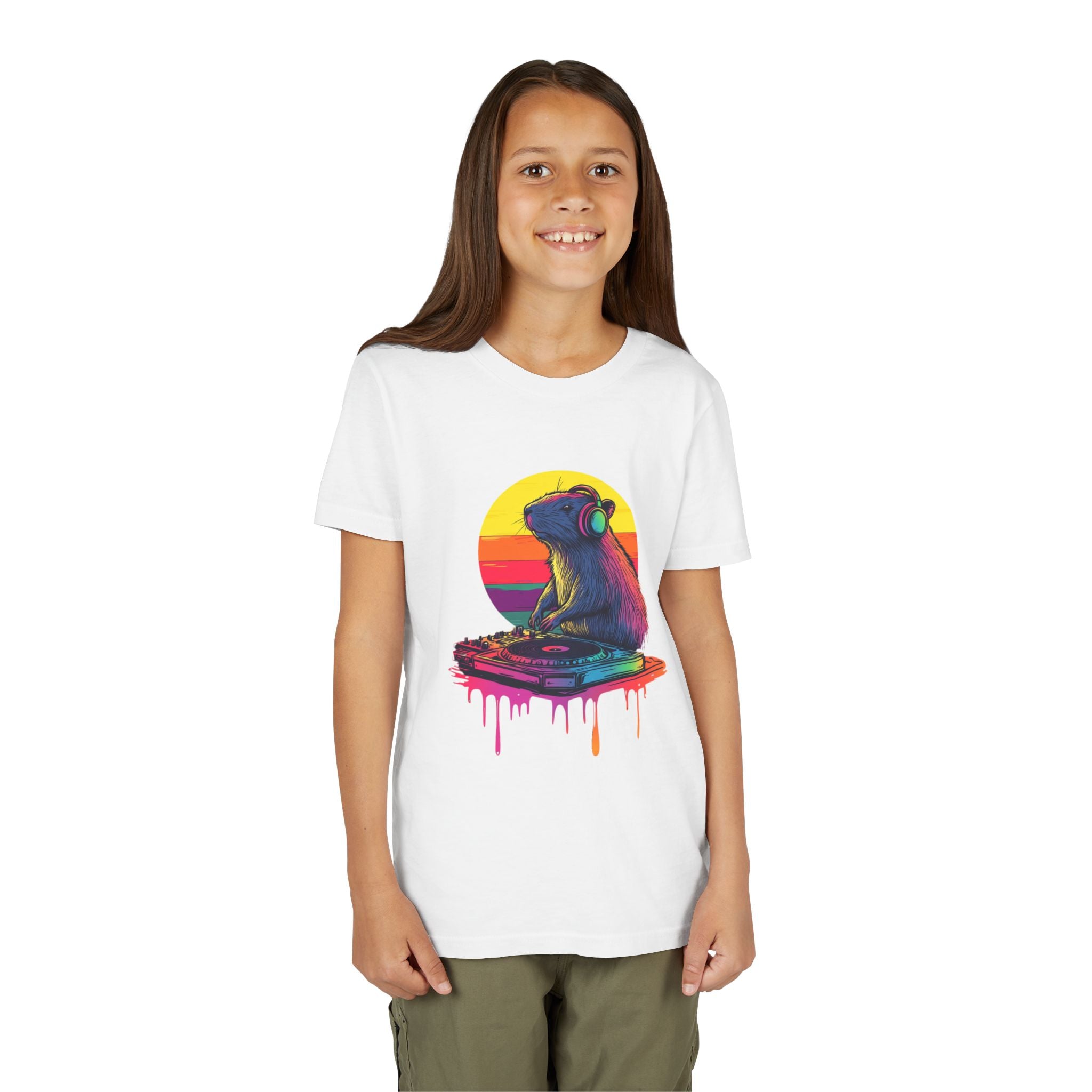 DJ Capybara Single Turntable - Unisex Tee (KIDS)