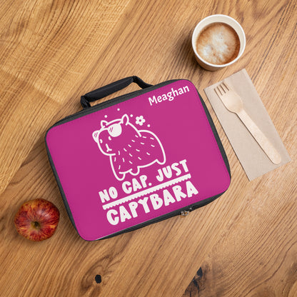 No Cap, Just Capybara Lunchbox – Personalized Kawaii Kids Lunchbox | Free Name Customization