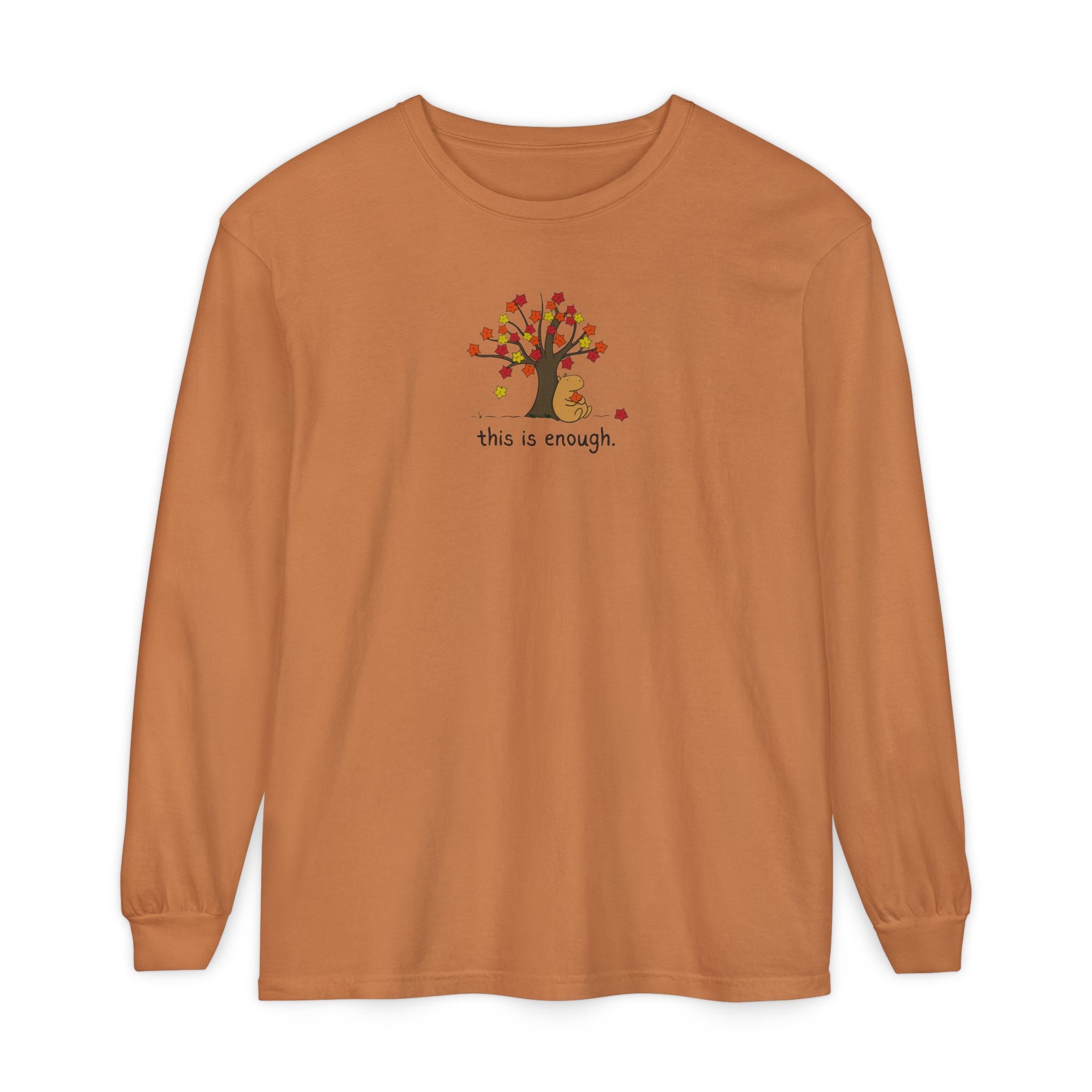 This is Enough Autumn Capybara Long Sleeve Tee