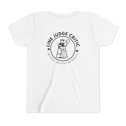 Kids Tennis Shirt – Funny Capybara Line Judge Tee – Double Sided Tee