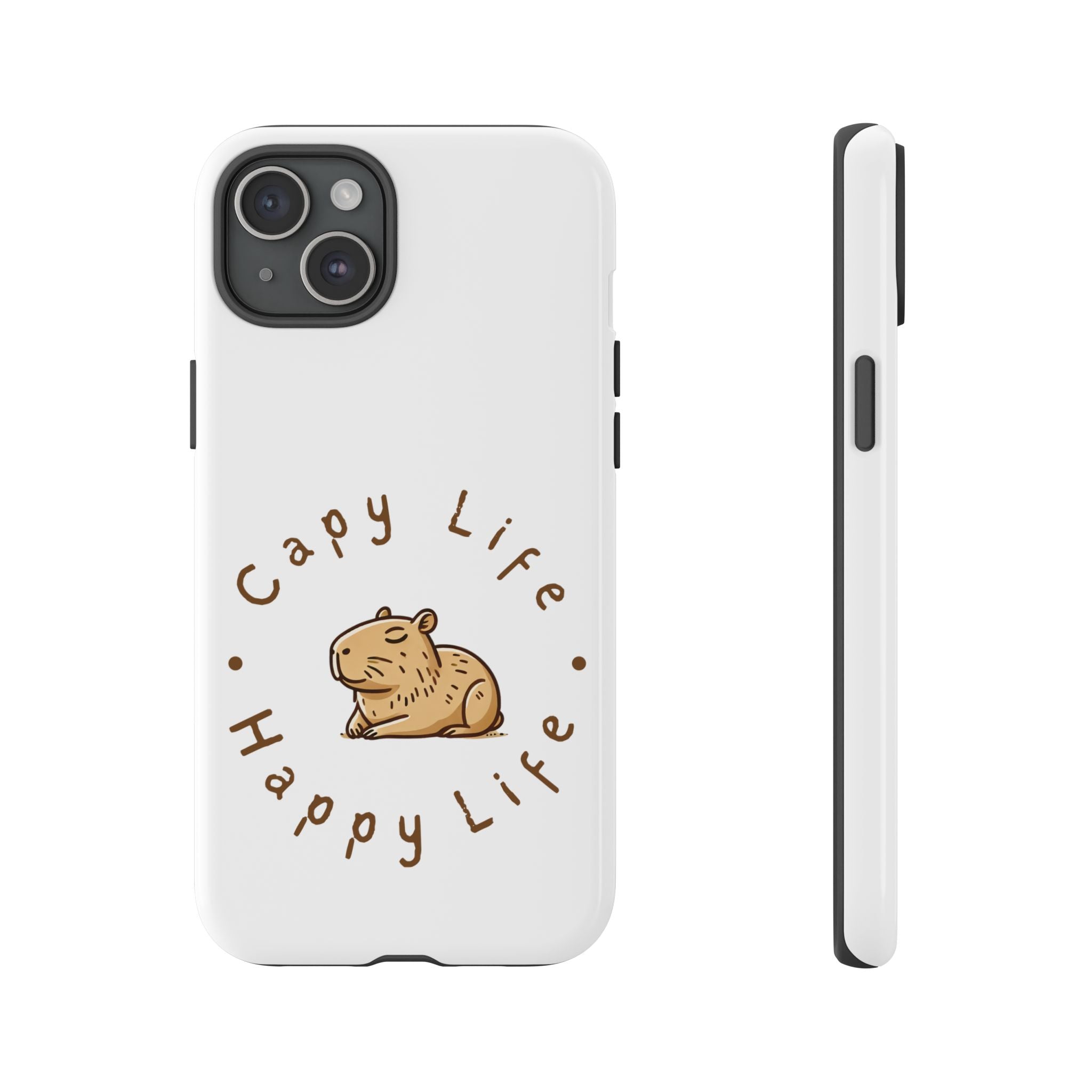 Capy Life Happy Life Signature Logo Phone Case