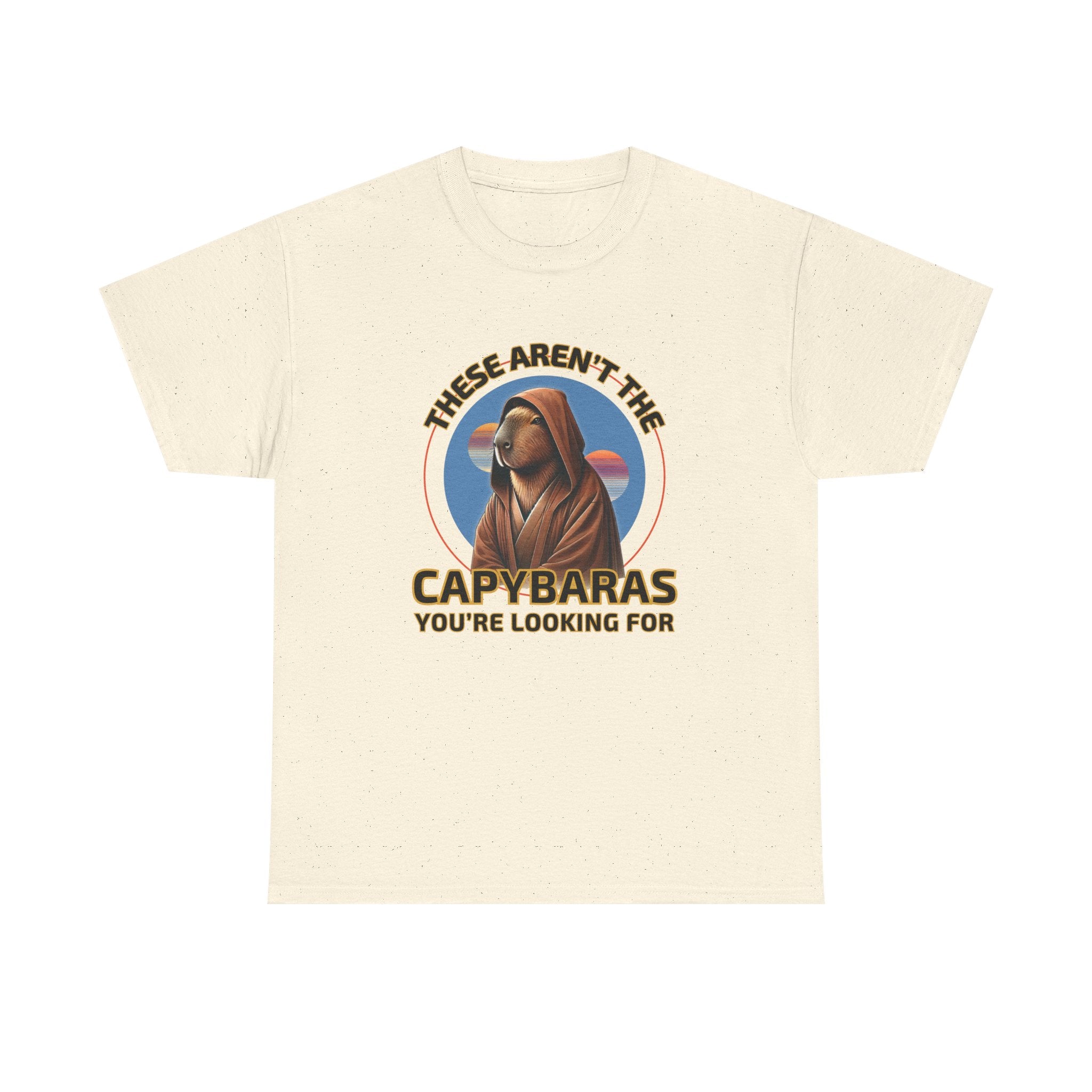 Star Paws Tatoooine Suns Shirt – These Aren’t the Capybaras You’re Looking For – Obi-Wan Capybara – Funny Nerd Gift - Unisex Adult Tee