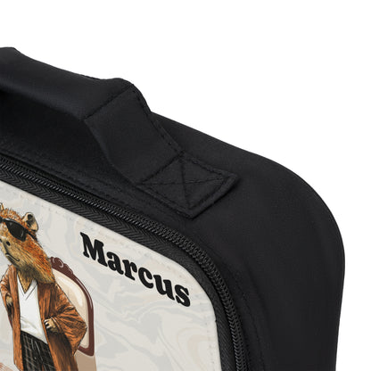 Personalized Big Lebowski Capybara Lunchbox – Funny Lunch Bag for Men | The Dude-Inspired Gift