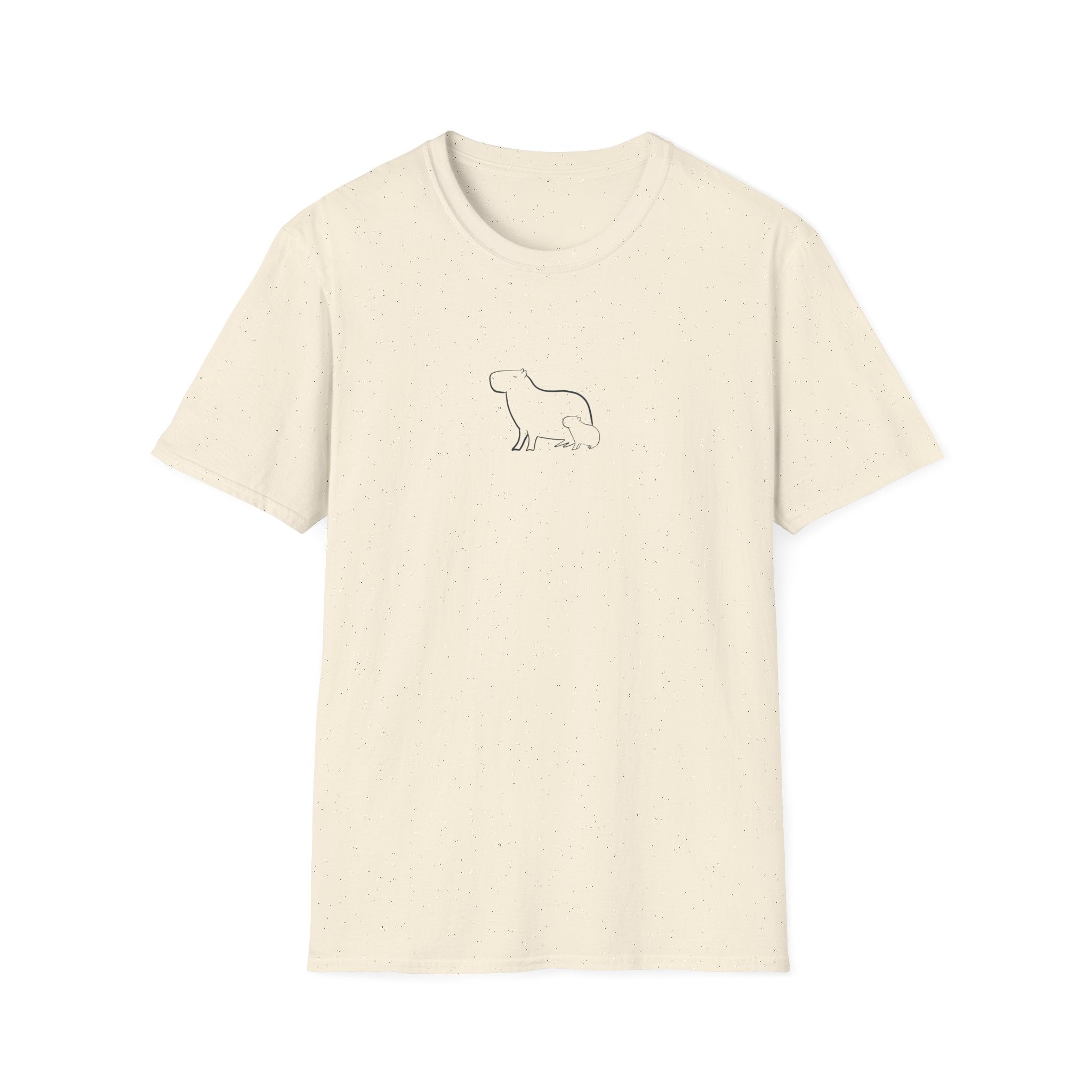 Minimalist Capybara Shirt – Mom & Baby Walk Tee