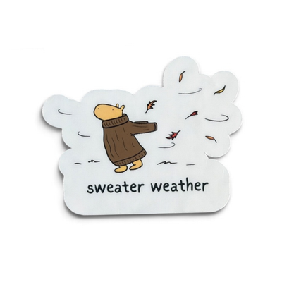 Sweater Weather Capybara Die Cut Sticker