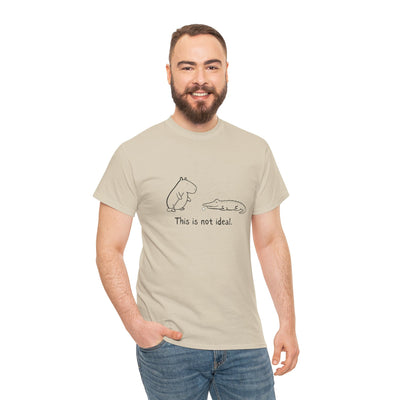 “This Is Not Ideal” Capybara Funny Golf T-Shirt –  Heavy Tee