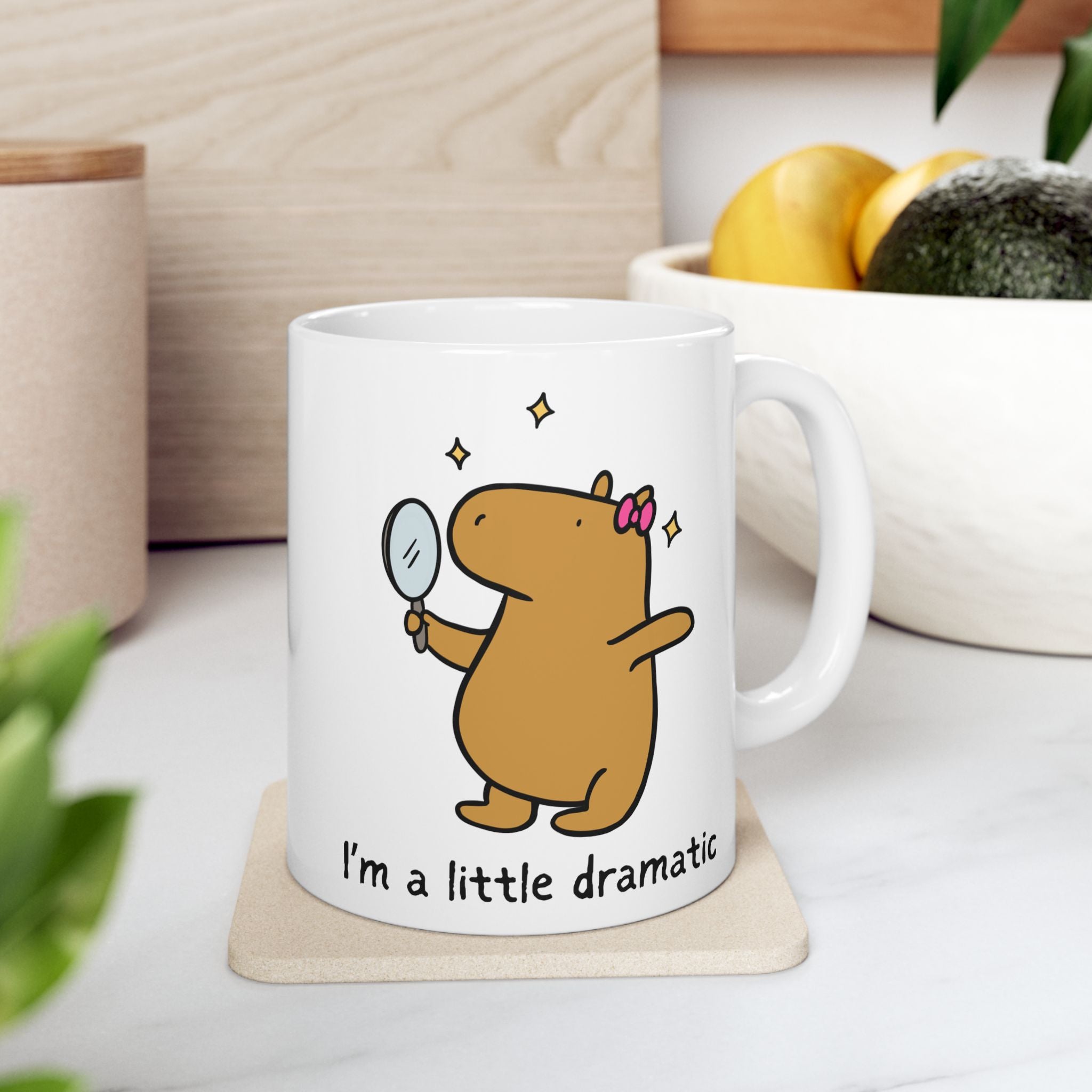 "I'm a little dramatic" Capybara Funny Drama Coffee Mug