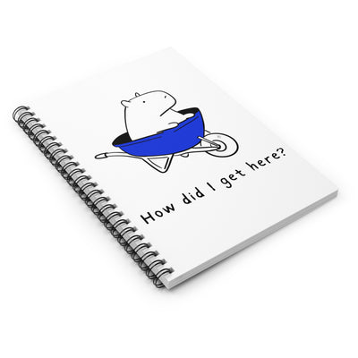 Funny Capybara Notebook – “How Did I Get Here?” Humor Journal