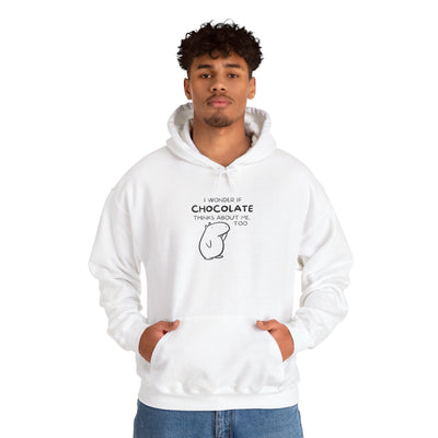 I Wonder If Chocolate Thinks About Me Too | Funny Capybara Hoodie