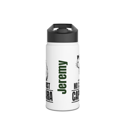 Personalized No Cap Just Capybara Water Bottle | Funny Gen Z Water Bottle | No Cap Slang