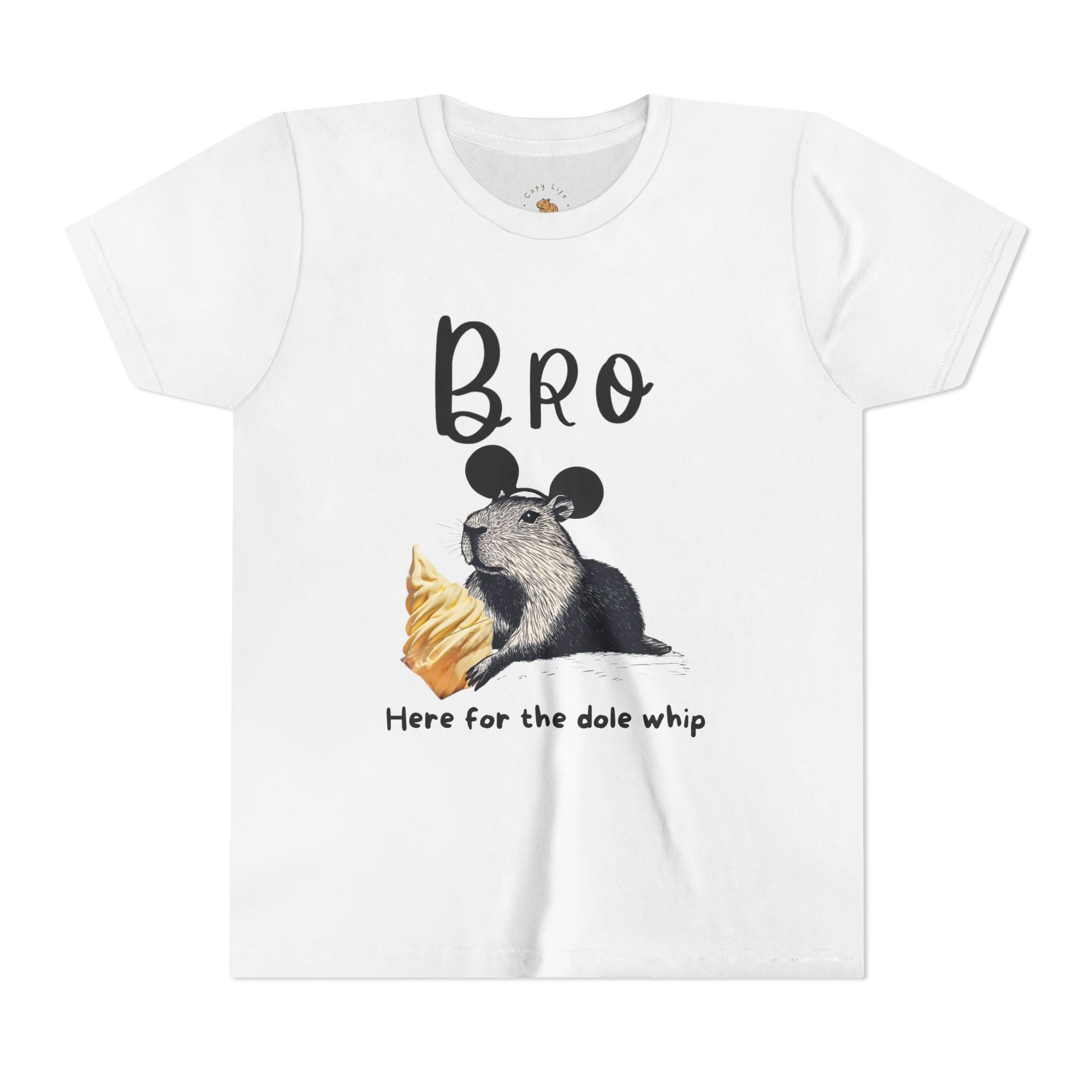 Bro Theme Park Here for the Dole Whip Tee -  Capybara Youth Unisex Jersey Short Sleeve Shirt