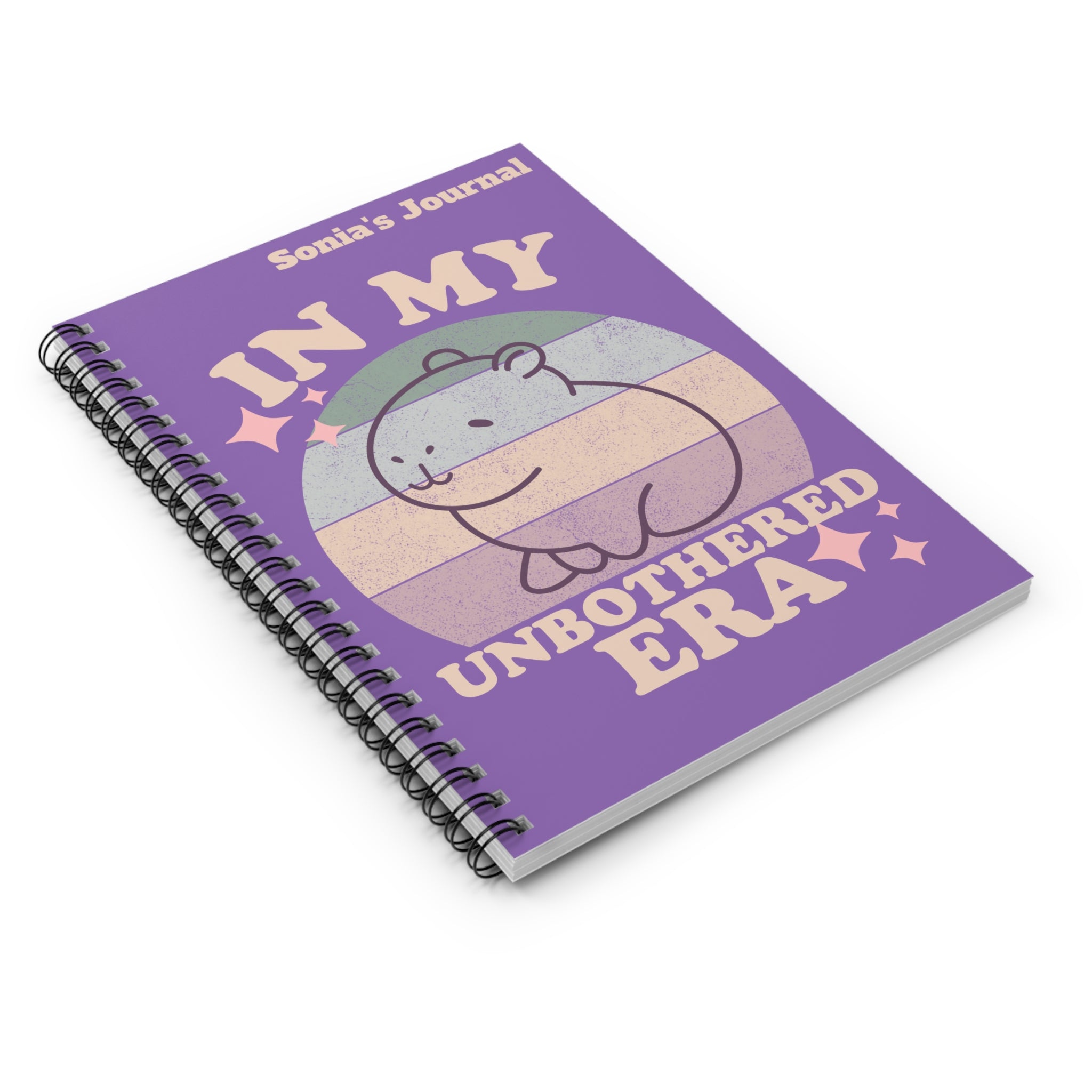 In My Unbothered Era Personalized Notebook | Pastel Kawaii Aesthetic Journal by Capy Life