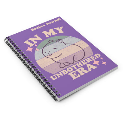 In My Unbothered Era Personalized Notebook | Pastel Kawaii Aesthetic Journal by Capy Life