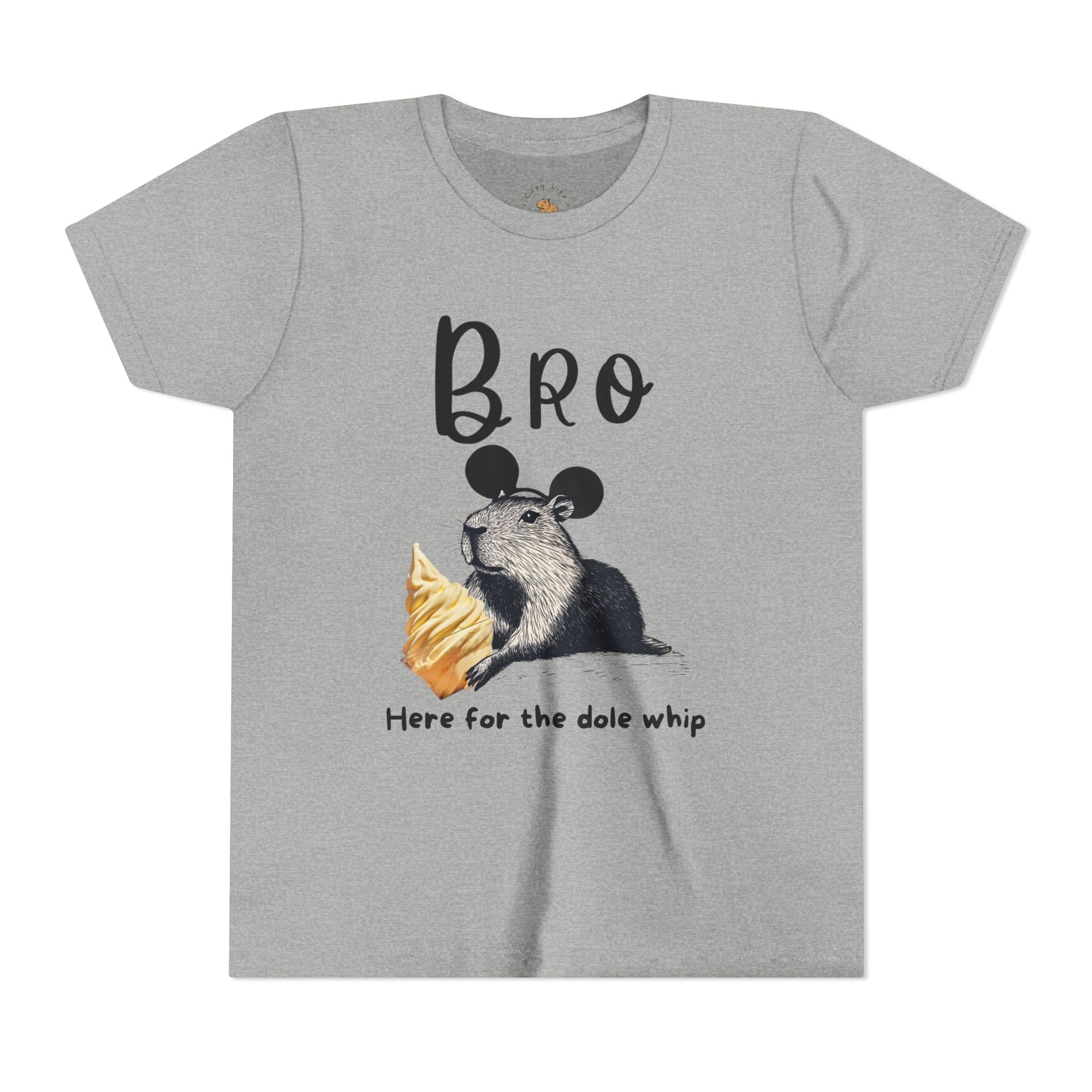 Bro Theme Park Here for the Dole Whip Tee -  Capybara Youth Unisex Jersey Short Sleeve Shirt