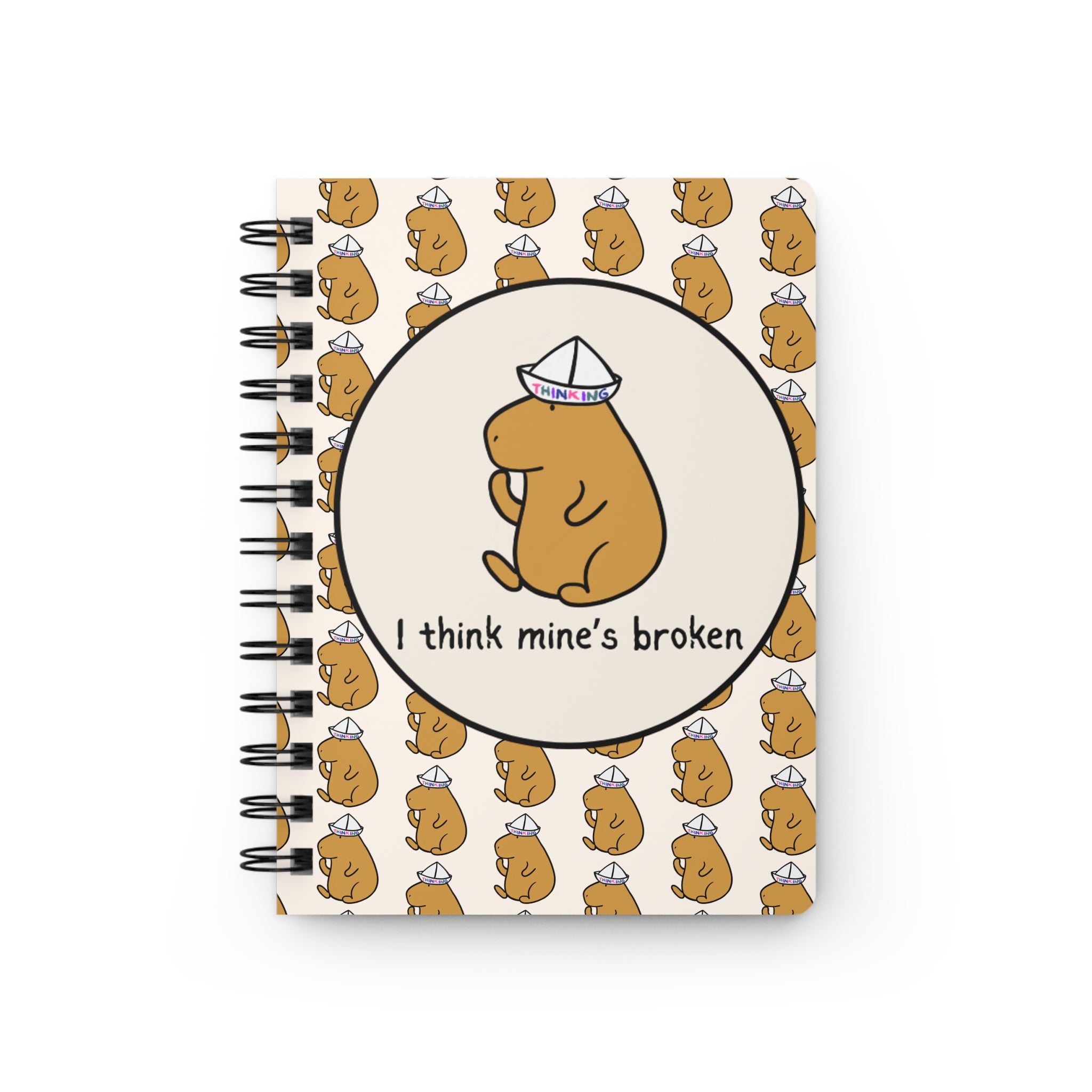 Funny Capybara Notebook – “I Think Mine’s Broken” Journal