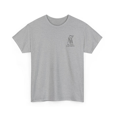 Minimalist Capybara T-Shirt – This Counts as Participation Left Chest Heavy Tee