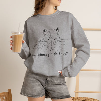 "You Gonna Finish That?" Capybara Crewneck Sweatshirt