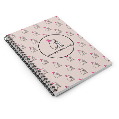 Funny Capybara Notebook – “Causing Problems, Politely” Spiral Journal