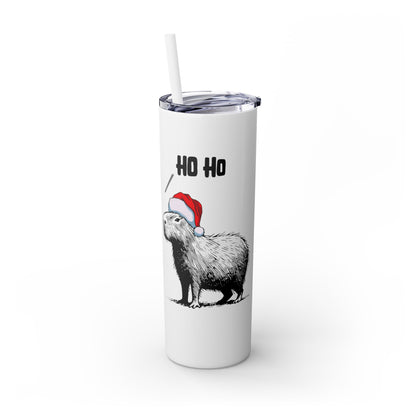 Ho Ho Ho Capybara Christmas Cup for Holiday Vibes - Skinny Tumbler