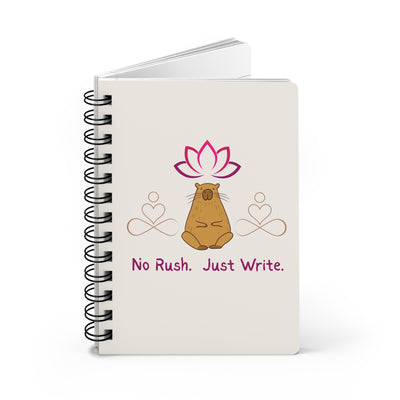 Capybara Aesthetic Notebook – No Rush Just Write Journal