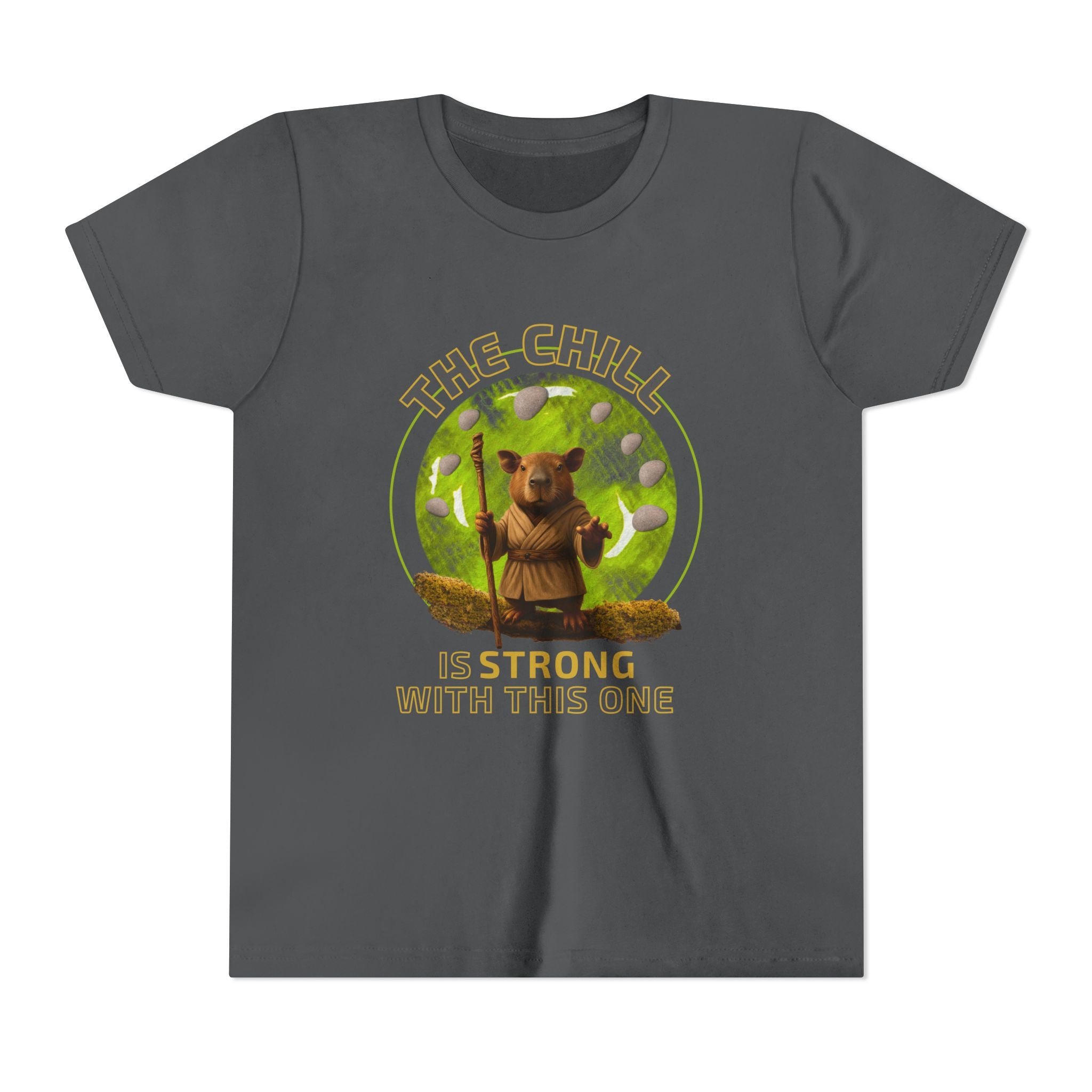 Star Paws Yoda Shirt – Funny Chill Capybara Tee – The Chill Is Strong With This One – Parody Unisex Youth Tee