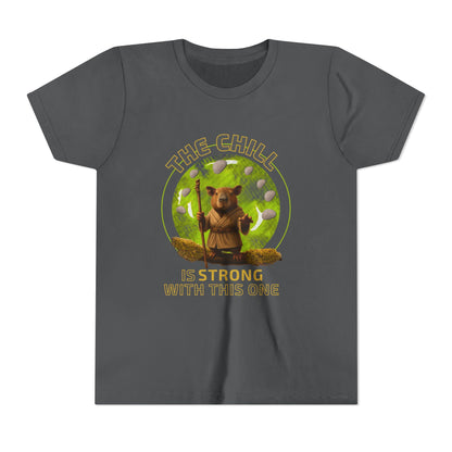 Star Paws Yoda Shirt – Funny Chill Capybara Tee – The Chill Is Strong With This One – Parody Unisex Youth Tee