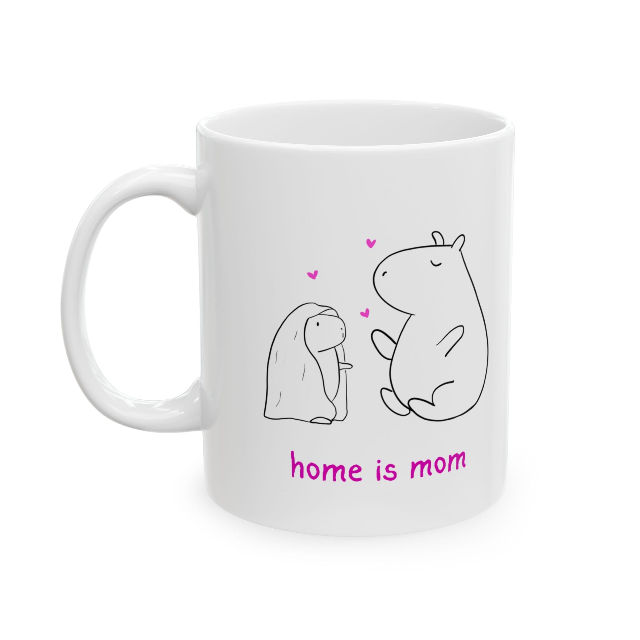 Home is Mom Mug – Cute Capybara Mother’s Day Gift for Mom