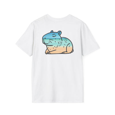 Ocean Chill Capybara Unisex Softstyle T-Shirt - Relaxed Fit Graphic Tee