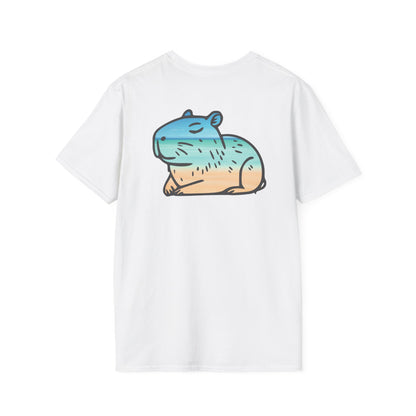 Ocean Chill Capybara Unisex Softstyle T-Shirt - Relaxed Fit Graphic Tee