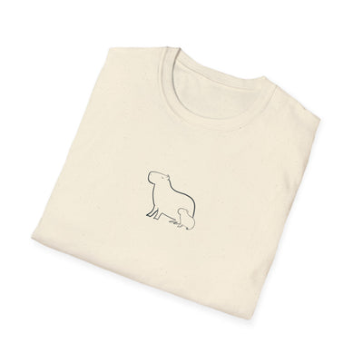 Minimalist Capybara Shirt – Mom & Baby Walk Tee