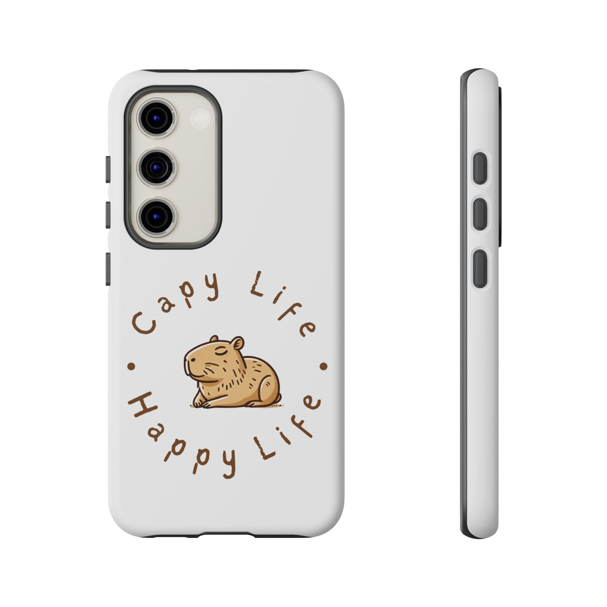 Capy Life Happy Life Signature Logo Phone Case