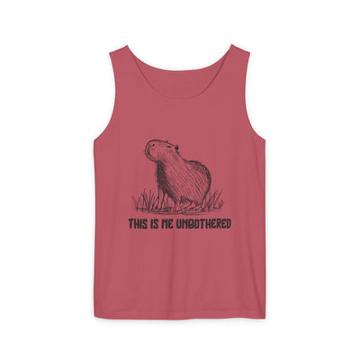 "This Is Me Unbothered" Funny Capybara Premium Comfort Colors Tank