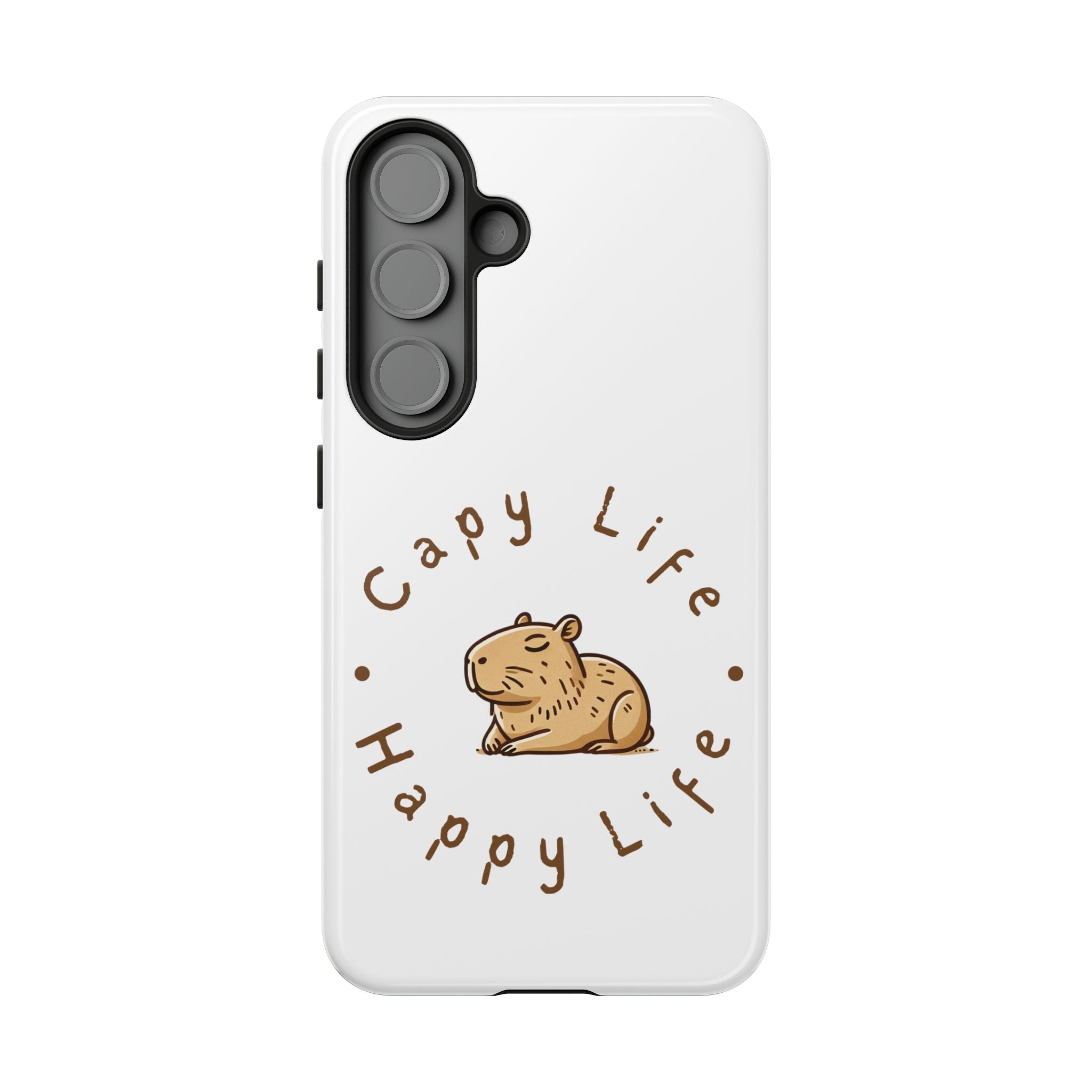 Capy Life Happy Life Signature Logo Phone Case