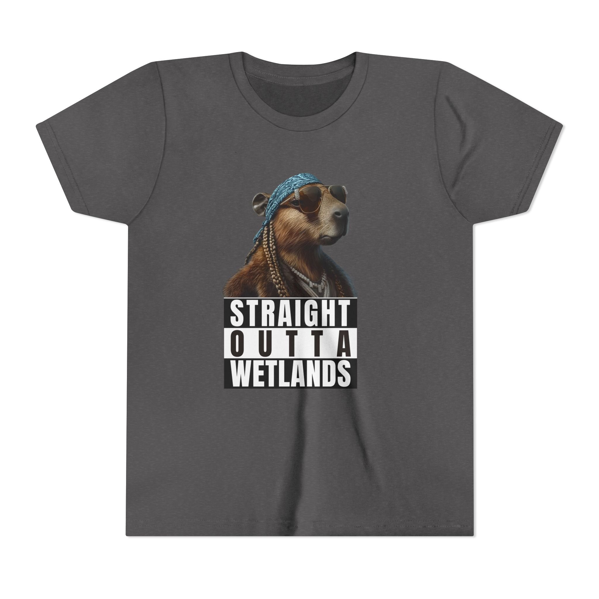Straight Outta Wetlands, Capybara Unisex Youth Tee
