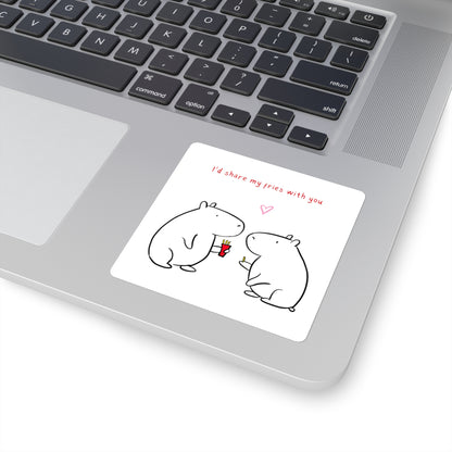 Capybara Valentine sticker design - view 4