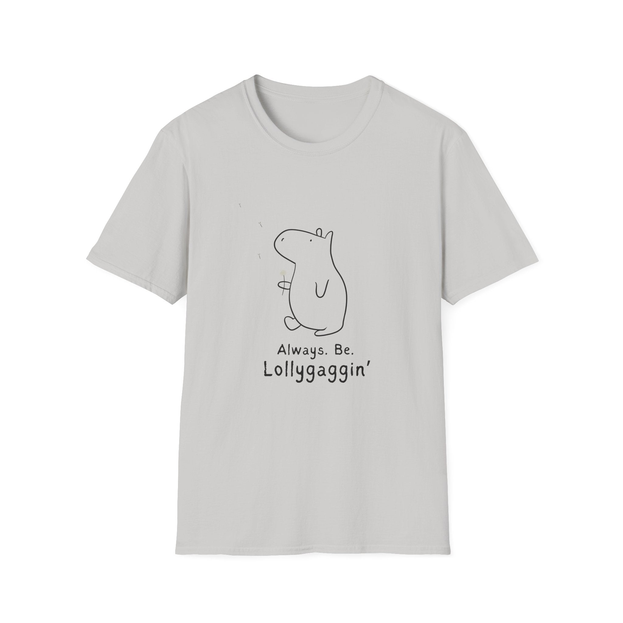 Funny Minimalist Tee - Always. Be. Lollygaggin’. Capybara Shirt