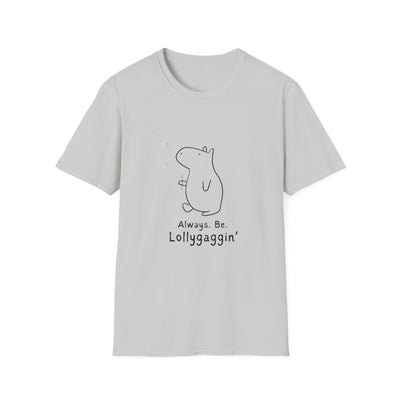 Funny Minimalist Tee - Always. Be. Lollygaggin’. Capybara Shirt