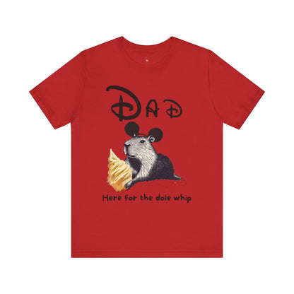 Dad Theme Park Here for the Dole Whip Tee -  Capybara Snack Unisex Jersey Short Sleeve Shirt