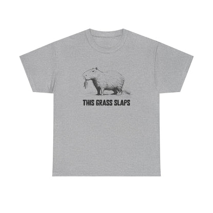 This Grass Slaps T-Shirt | Funny Chill Graphic Heavy Cotton Tee
