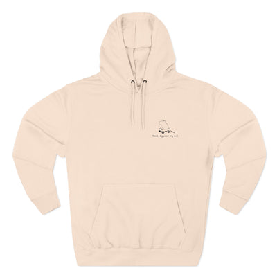 "Here Against My Will" - Embroidered Funny Capybara Premium Hoodie