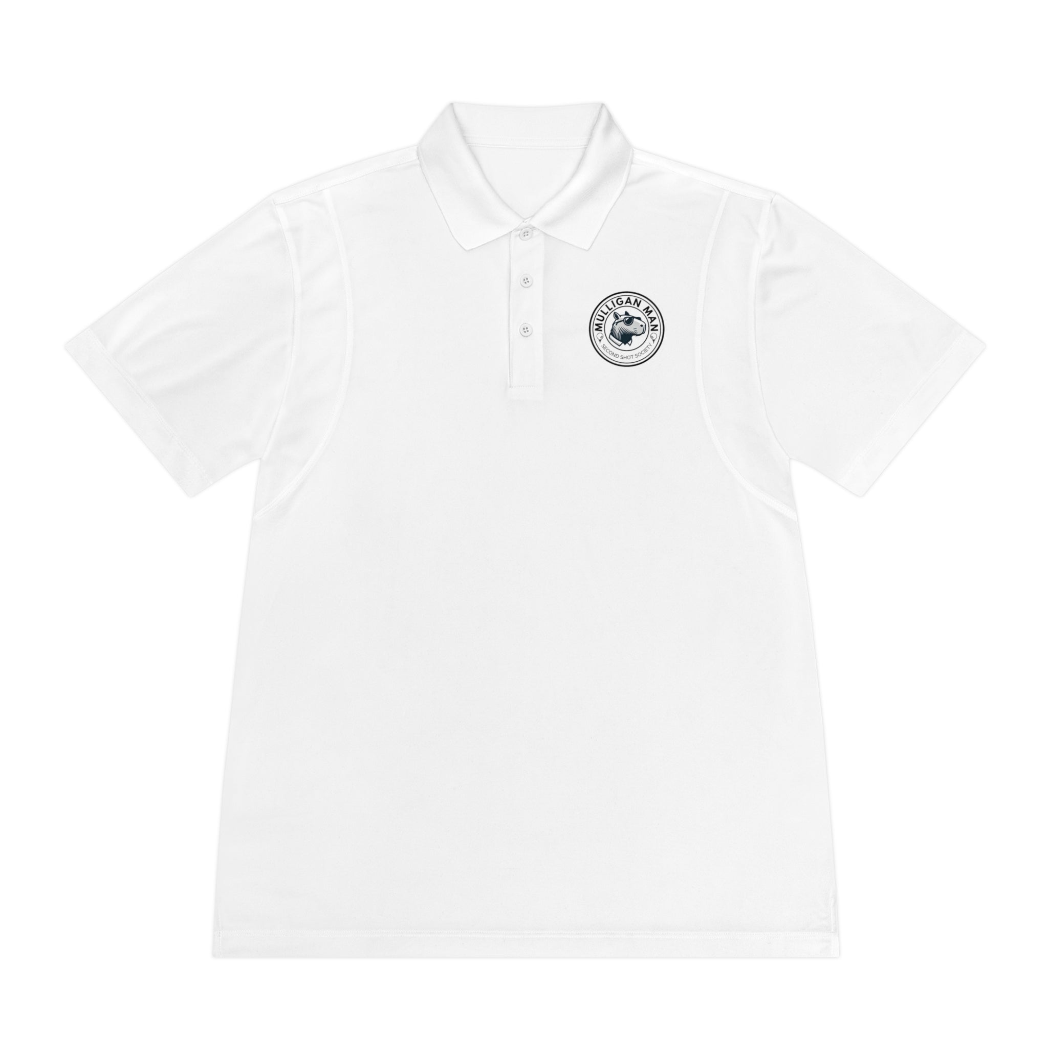 Funny Golf Polo Shirt – Mulligan Man – Second Shot Society Logo, Golf, Summer Outings, Father's Day Gift