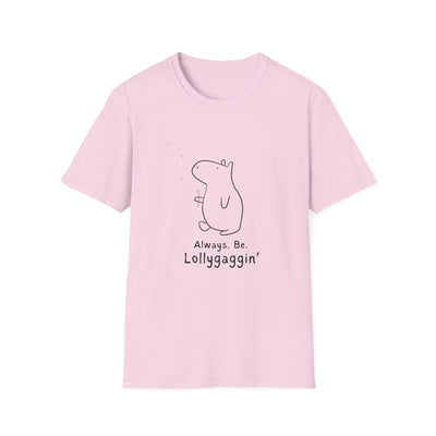 Funny Minimalist Tee - Always. Be. Lollygaggin’. Capybara Shirt