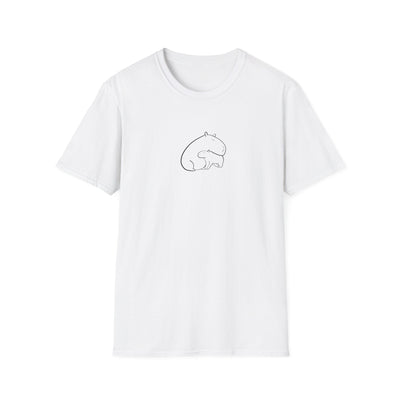 Capybara  Cuddles - Minimalist Softstyle Tee