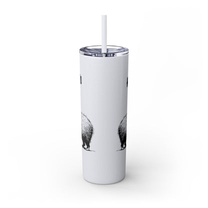 Ho Ho Ho Capybara Christmas Cup for Holiday Vibes - Skinny Tumbler