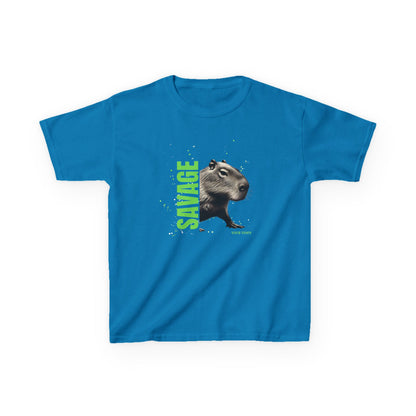 SAVAGE Custom City Capybara T-Shirt | Personalized Streetwear Tee | Bold Urban Animal Shirt | Gift for Youth & Teens | Funny Animal Graphic