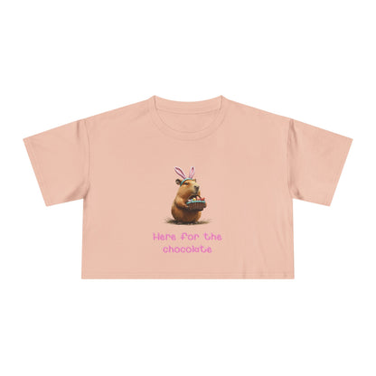 Here for the Chocolate - Women's Crop Tee