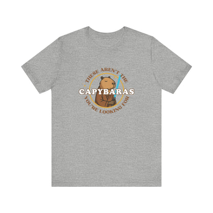 Star Wars Parody Shirt – These Aren’t the Capybaras You’re Looking For – Obi-Wan Capybara – Funny Nerd Gift - Unisex Adult Tee