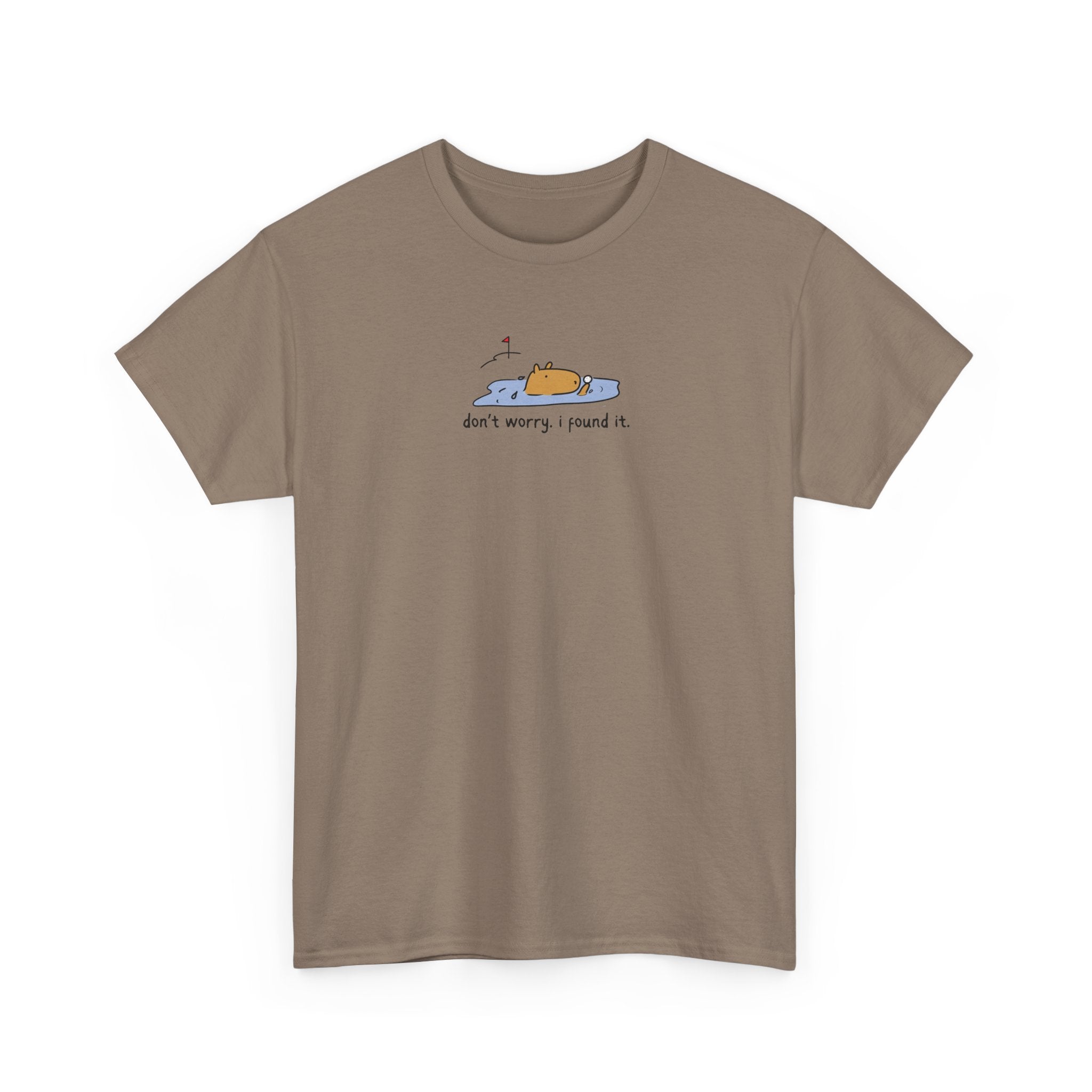 Don’t Worry, I Found It Capybara Golf Heavy Tee