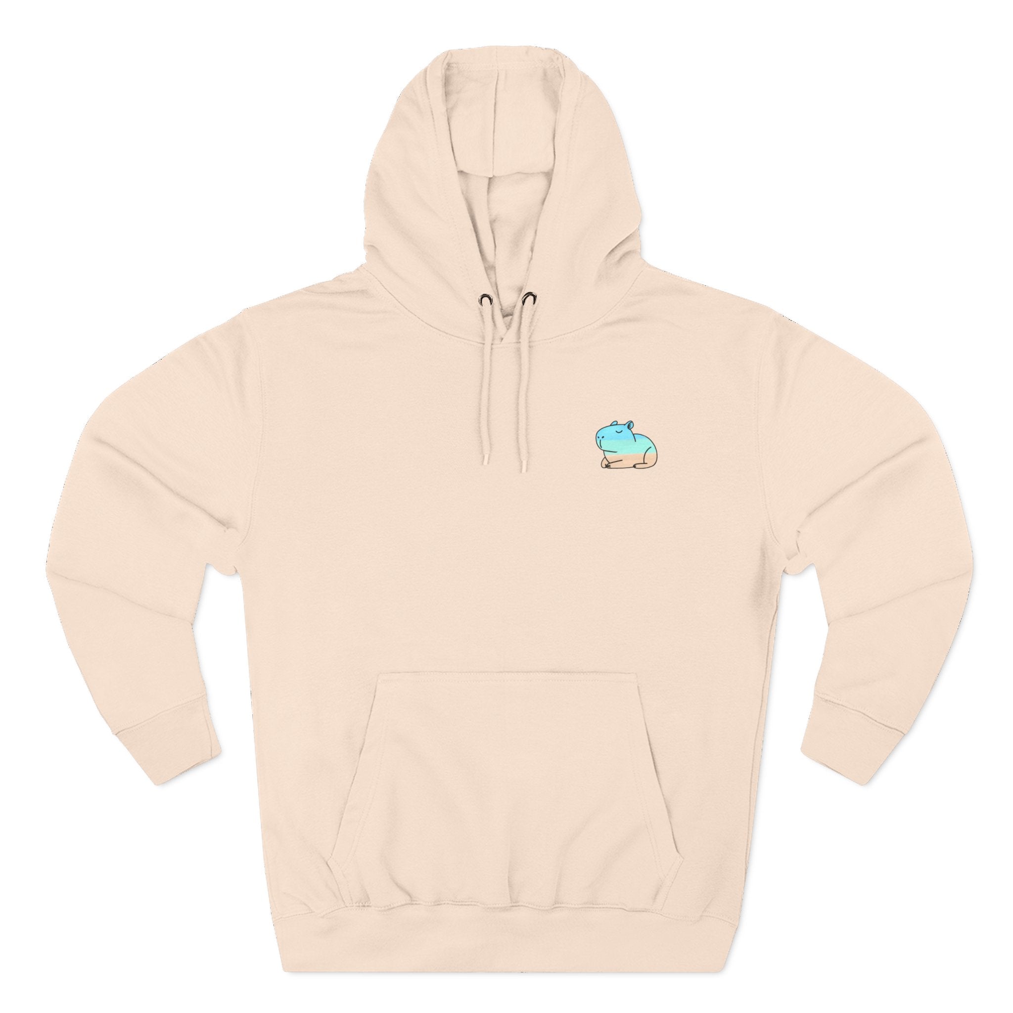 Capy Life Coastal Capybara Hoodie – Minimalist Beach Graphic Pullover